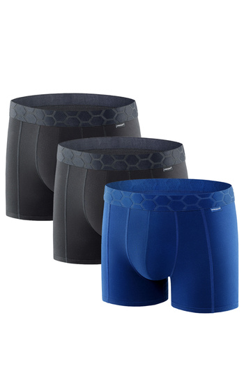 uniconf Set of 3 men's boxer shorts BB116R2SET made of cotton with lycra
