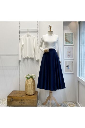Faya Boutique Navy Blue Balloon Skirt