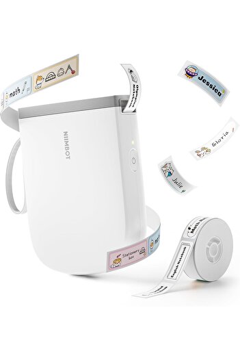 NiiMbot Label Maker with Tape 300 DPI D11_H 0.5 Inch Bluetooth Portable Label Printer Rechargeable W