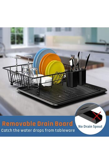 ONMART On Mart 1 Tier Dish Drying Stand for Kitchen, Kitchen Countertop Organizer Dish Drainer