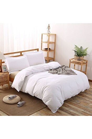 Davay 100% Cotton Bedding Set 4 Pieces White