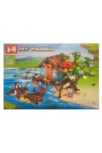 OEM Minecraft My World Construction Set, Lake House, 761 pieces