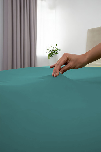GAMA HOME 100% Cotton Fitted Sheet - 100X200 cm - 30 cm Edge Height - Organic and Comfortable