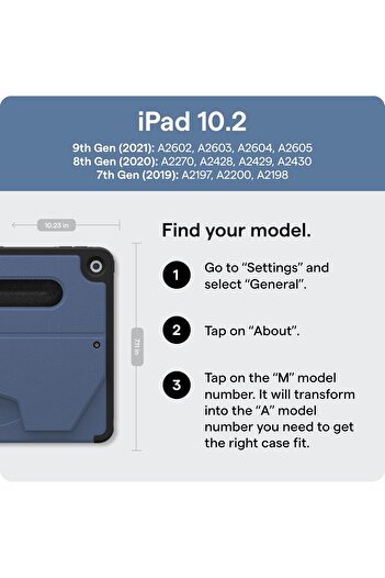 erorex حافظة لجهاز iPad 10.2 بوصة من الجيل التاسع والجيل السابع / الثامن 2021/2020