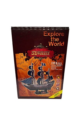 Vision XXI 3D Puzzle - Pirate Ship Edward Teach, 104 Pieces