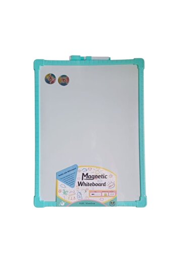 Vision XXI Magnetic Whiteboard, Double-Sided, with Marker and Two Magnets, 30x40 cm, Vision XXI, Green