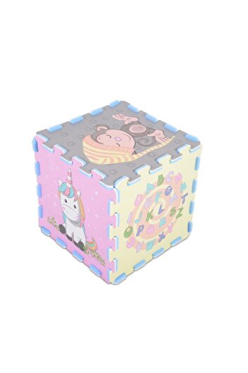 Moni Toys Soft Puzzle Mat Education and Animals from EVA Foam – 9 Large Pieces, 31x31 cm, Non-Slip, Multicol