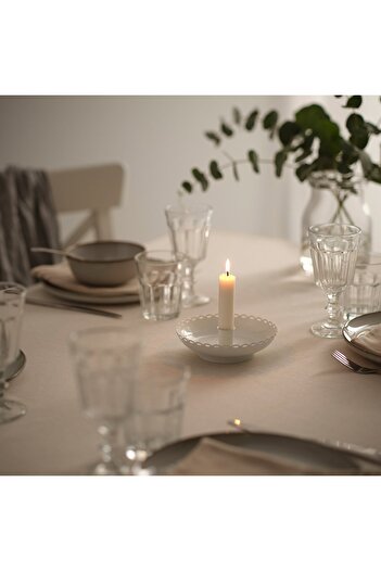 IKEA TURTURDUVA Candlestick, off-white, 4 cm