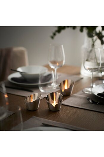 IKEA PRAKTAND Tealight holder, stainless steel, 7 cm