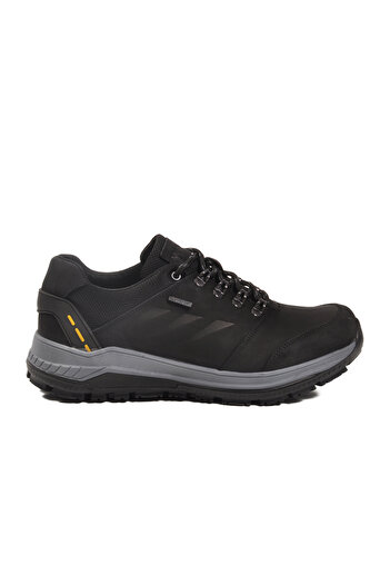 WALKWAY Black Genuine Leather Non-Slip Water Repellent Men's Outdoor Shoes 2343 m