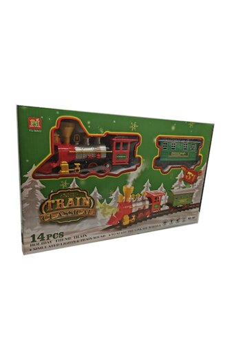 Vision Toy Train with Wagon and Tracks, 14 Pieces, 40x25cm, VisionXXI