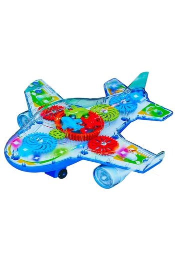 Vision XXI Plastic Airplane with Transparent Casing, Lights and Sounds,
