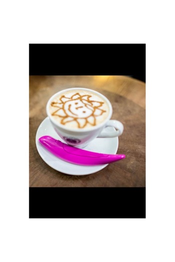 Doty Device for decorating coffee/cakes Hot Pink Pepper, pencil style, easy to use, compact size, batteri