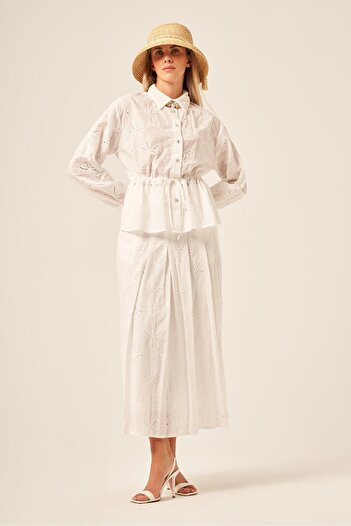 FTZ WOMEN Ftz Women's Brode Skirt Suit Leaf 31192