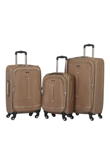 CAPATAN 3-piece canvas luggage set. The bags feature a practical design that's suitable for a variety of trips.