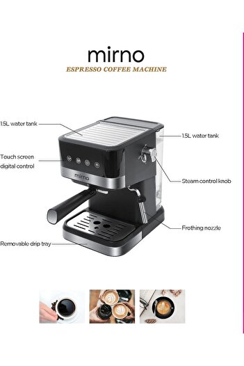 Generic Mirno Espresso Coffee Machine 20 Bar with Touch Sensing Functions