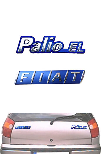 MEFAUTO Fiat Palio El Compatible Rear Trunk Lettering and Fiat Palio El Trunk Emblem with Bomb Shape
