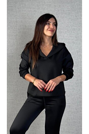 Aymood Women's long sleeve hooded two-piece set