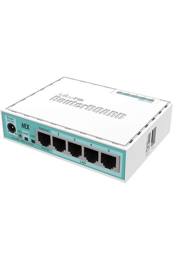 MIKROTIK RB750GR3 wired router Gigabit Ethernet Turquoise White