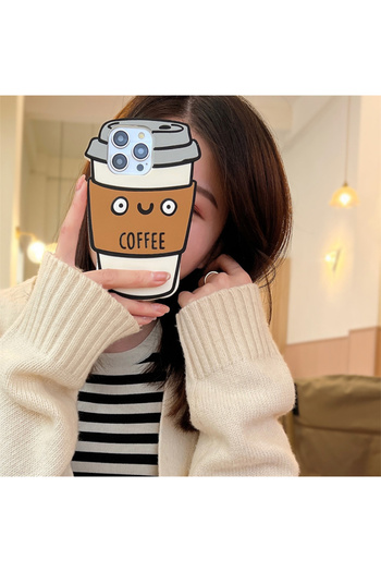 OSG iPhone 15 Pro Max Compatible Coffee Pattern Premium Shockproof Coffee Phone Case