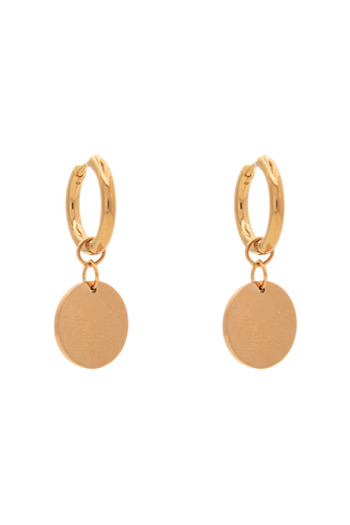 IMMACULATI Ceasars - 18k gold plated stainless steel earrings, waterproof, hypoallergenic