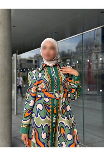 LAVİTTA Atlas Fabric Dress (Belt Included)