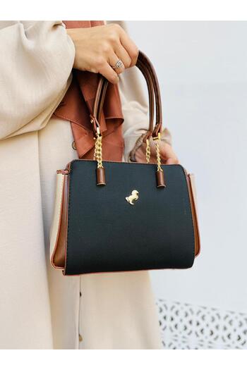 Çanta Trend Miami Polo Clup Women's Bag with 5-Eye Chain Hand Strap Detail and Shoulder Strap