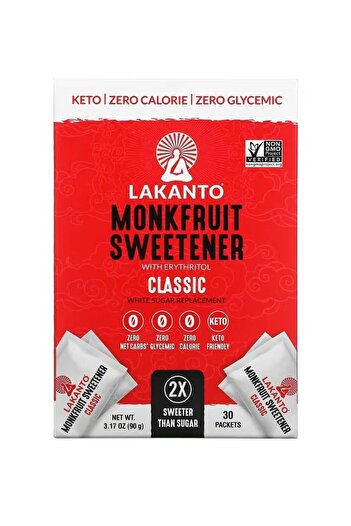 Lakanto Monk Fruit Sweetener with Erythritol, Classic, 3.17 oz (90 g)
