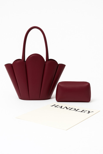 Handley Luxury Design Scallop Shoulder & Handbag Set (with Wallet Gift)