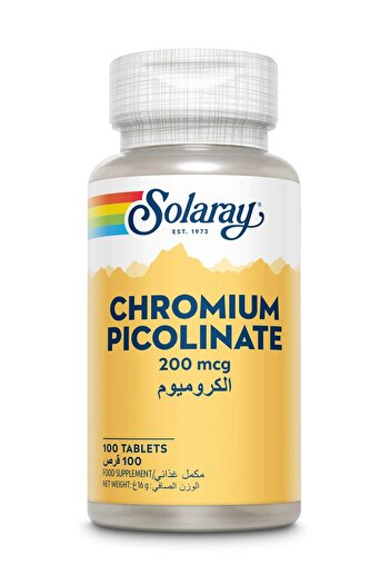 Solaray Chromium Picolinate 200 Mcg 100 Tablets