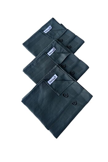PELLA-EU Microfiber Glass Cloth General Cleaning Cloth Kitchen Bathroom Surface 6 Pieces Anthracite 40X60Cm