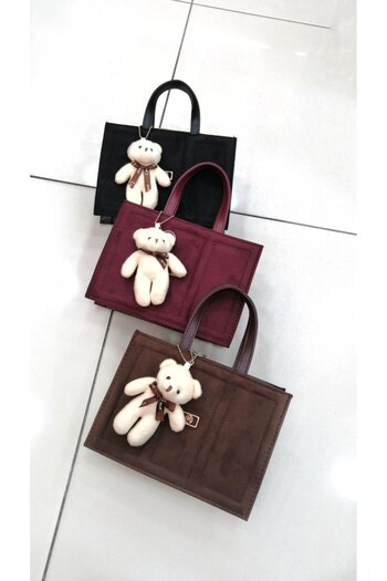 wikidayss Women's Suede Hand and Shoulder Bag