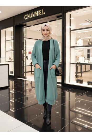 Sum LONG CARDIGAN WITH POCKETS