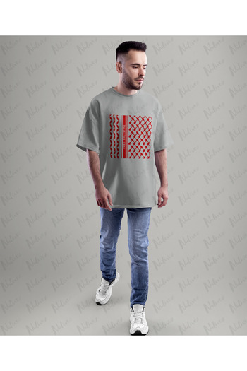 Nulivez Palestine Design Printed High Quality Compact Unisex Oversize T-Shirt