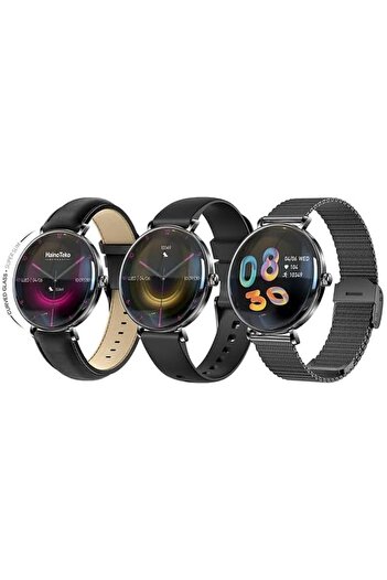 HAINOTEKO -18 Waterproof Smart Watch With Round Shape AMOLED Display BT Calling Support 3 P