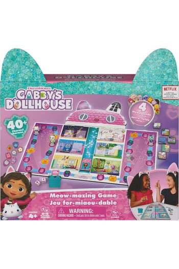 Spin Master Games Meow-mazing Board Game Based on the DreamWorks Netflix Show with 4 Kitty Headbands