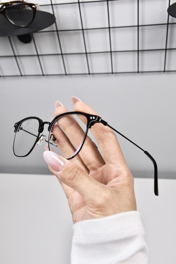LOOKUP NEW Square Rectangular 55 Ekartman Metal Transparent Women Men Unisex Blue Light Protection Screen Glasses Eyewear