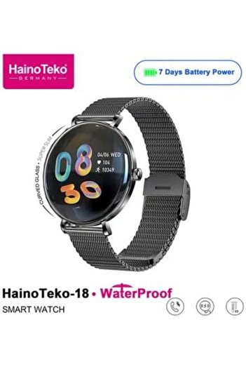 HAINOTEKO -18 Waterproof Smart Watch With Round Shape AMOLED Display BT Calling Support 3 P