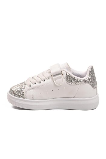 WALKWAY 2540-K P White Glitter Children's Sports Shoes