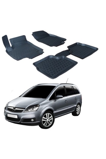 OEM SCOUTT Rubber Tray Mats, Opel Zafira (B), MPV, 2005-2011, 4 pieces