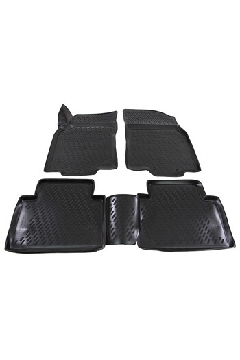 OEM Premium Rubber Tray Type Floor Mats, Nissan X-Trail, 2014-, 4 pieces