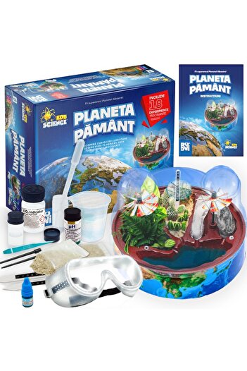 Roovi Joc educativ Planeta Pamant, ROOVI, Edu science, 18 experimente fascinante, Ochelari de protectie