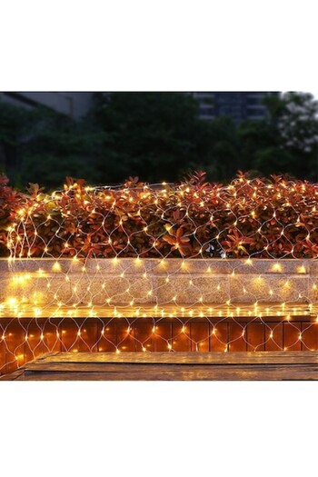 GOLD MARKET Christmas Net Installation, 24 m x 1 m, 960 LEDs, Warm White, transformer with 8 world games