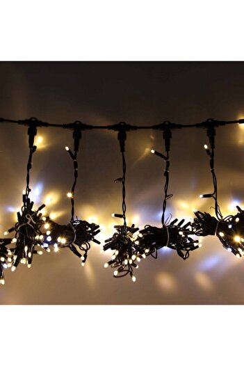 GOLD MARKET Christmas Curtain Lighting for Outdoor, IP65, 17m x 2m, 3400 Large LEDs, Warm White with Flash, Inte