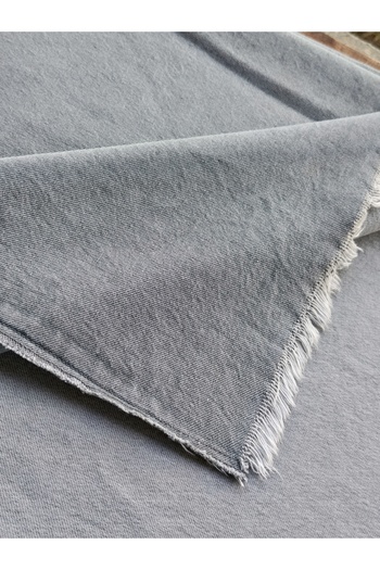 AKTEZ-EL Washed Denim Fabric, Non-Shrinkable, Colorfast, Size: Length 200cm X Width 160cm Gray
