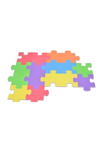Sunta Soft Puzzle Mat for Kids Multicolor, 16 Pieces, 98x98 cm, 6 Textures, Non-Slip, EVA Foam