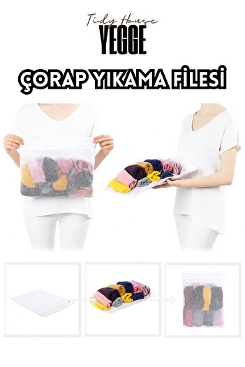 YEGGE Sock and Shoe Washing Net - High-Durability Zippered Sock Washing Net