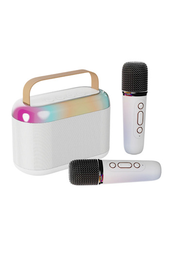 Seezesol Solution Set of 2 Microphones and Portable Smart Karaoke Speaker for children and adults,