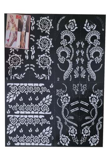Generic Henna Designs Large Size Mould Stickers for Hand and Feet