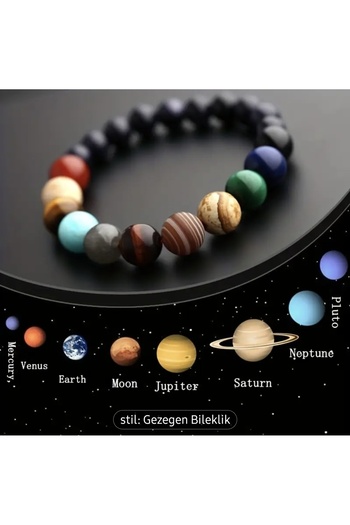Edi Antik Solar System Planet Bracelet Natural Stones Planets